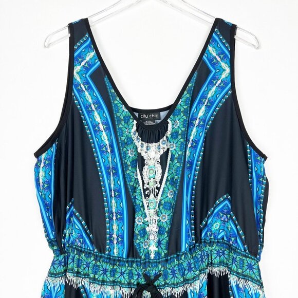 City Chic Kaleidoscope Print Maxi Dress. Plus Size XL/22 - Picture 4 of 16